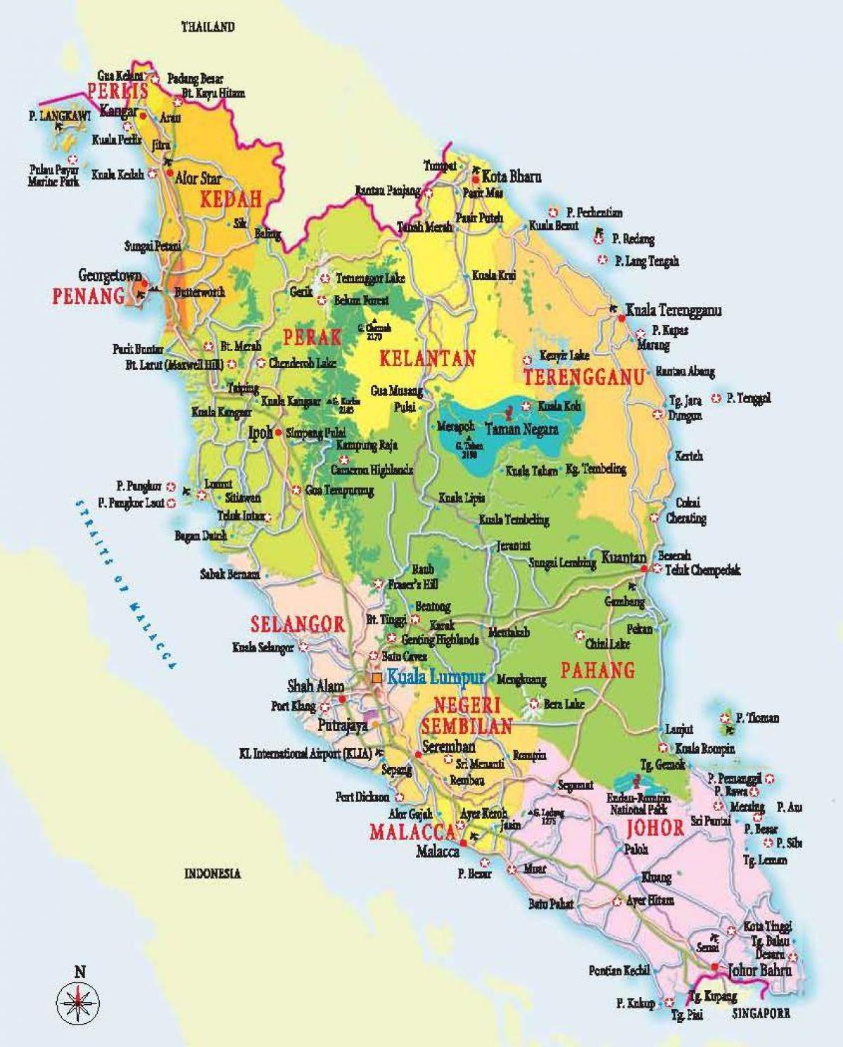 bản đồ của tây malaysia