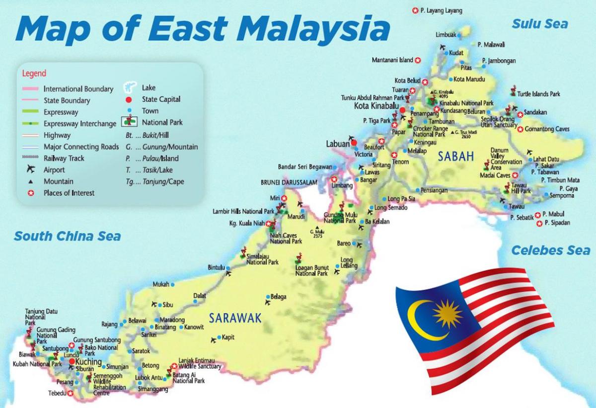 bản đồ của đông malaysia