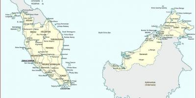 Malaysia thành phố bản đồ