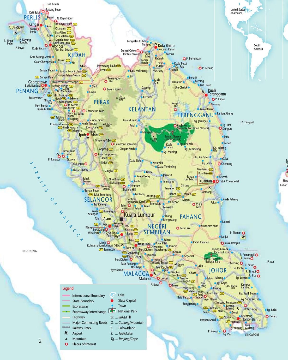 bản đồ của bản đồ hướng malaysia