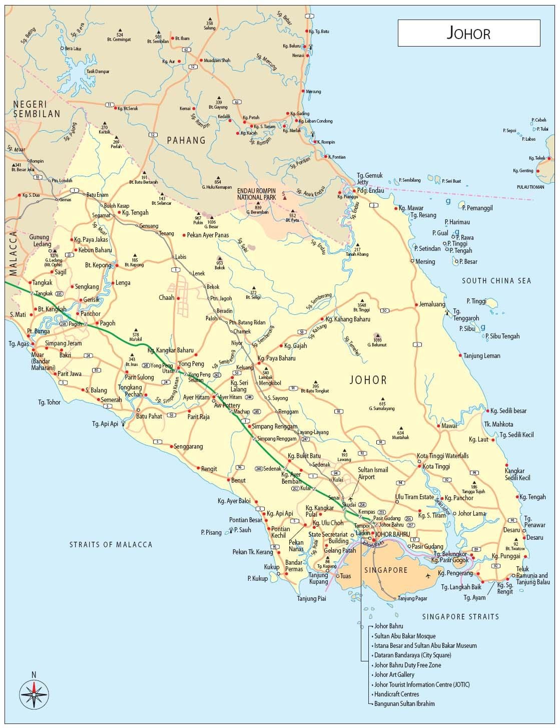 jb bản đồ malaysia