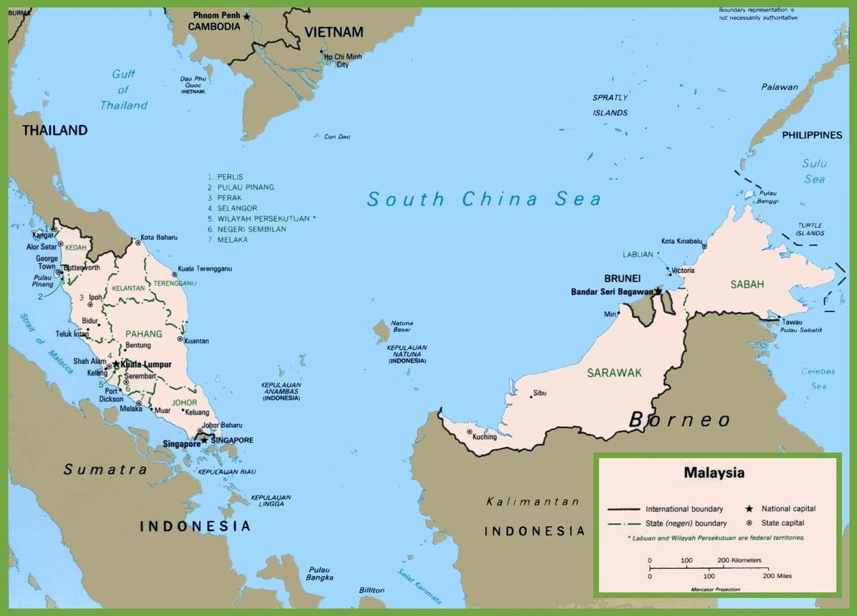 bản đồ của malaysia chính trị