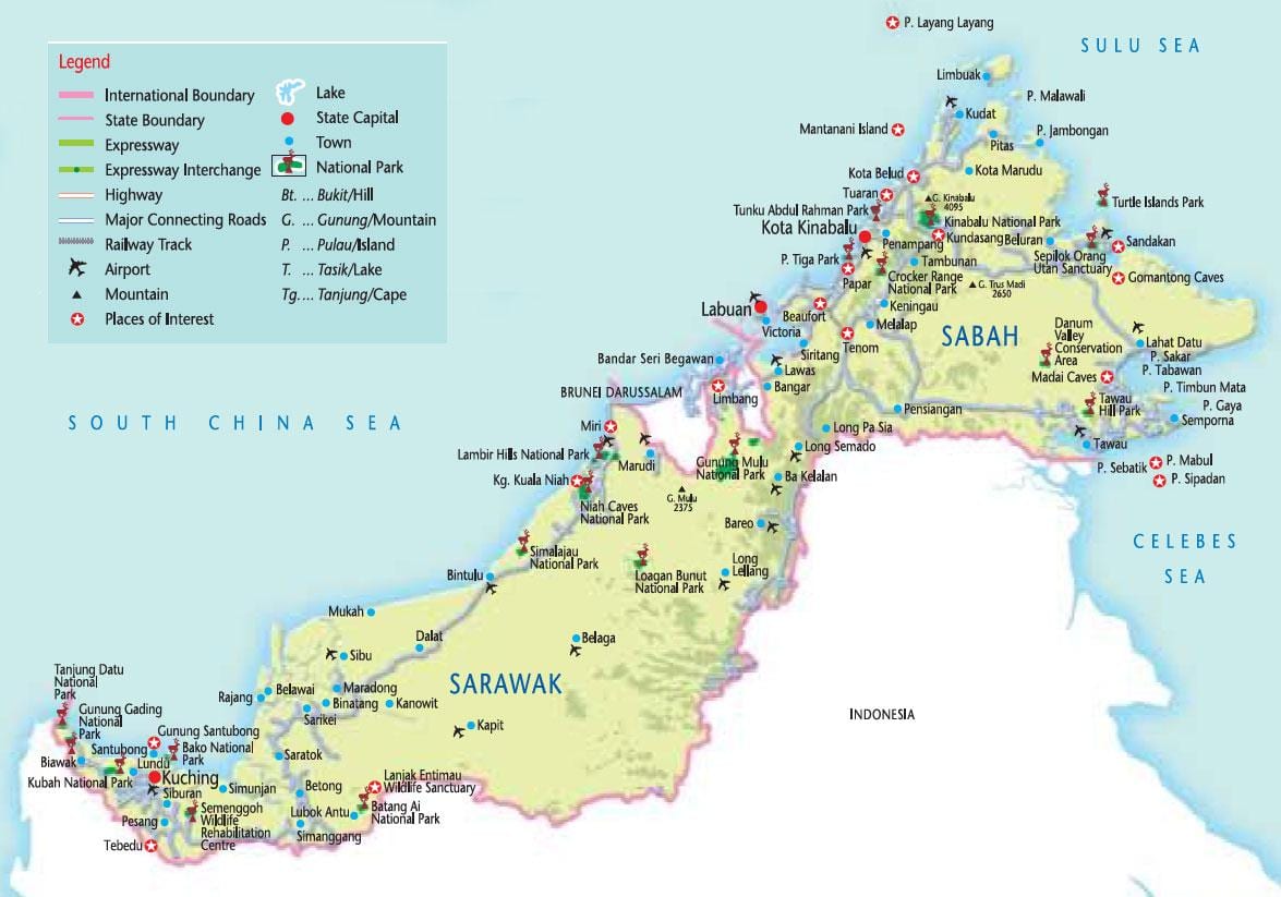 bản đồ của malaysia công viên quốc gia