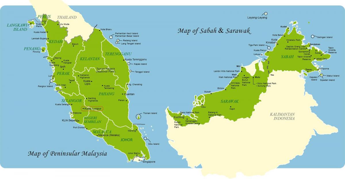 malaysia đầy đủ bản đồ
