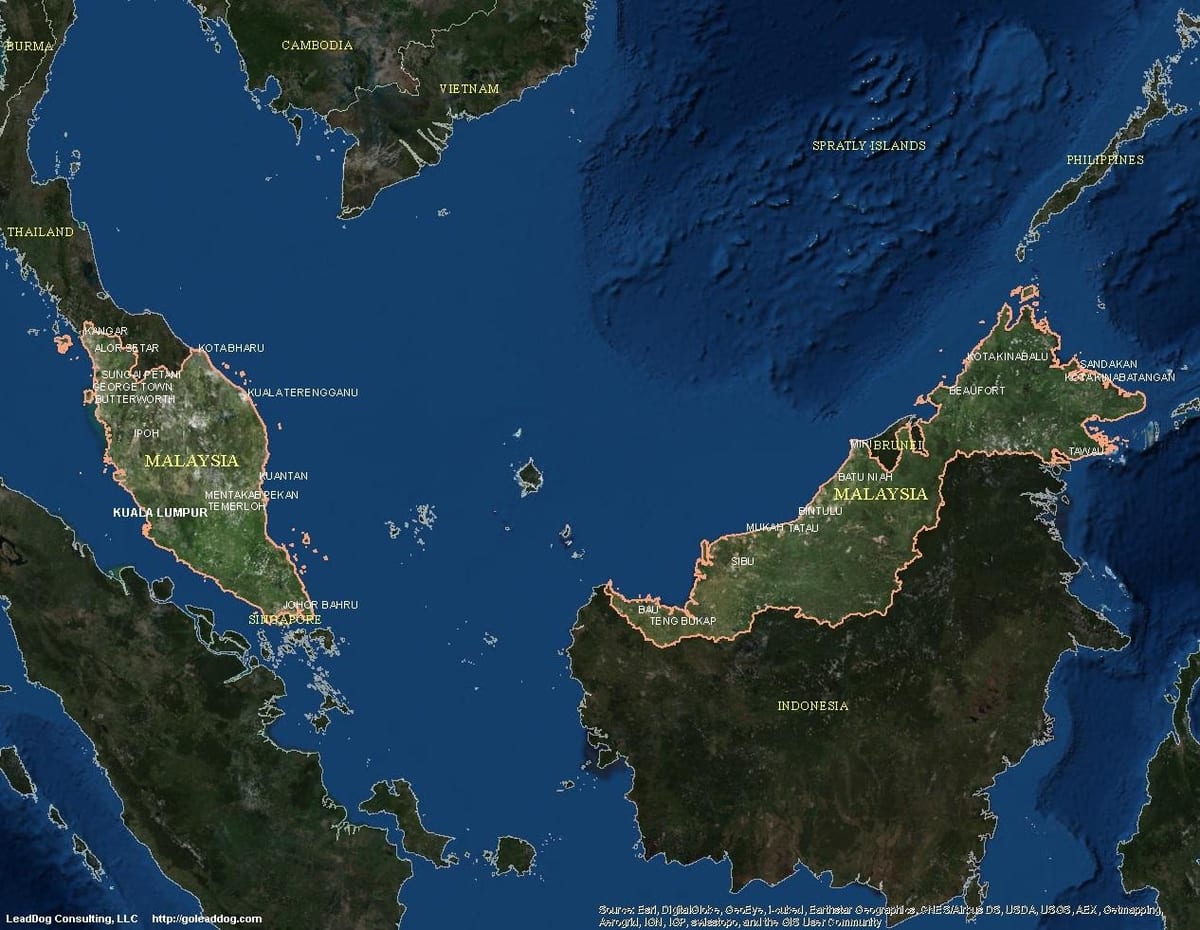bản đồ của bản đồ sống malaysia