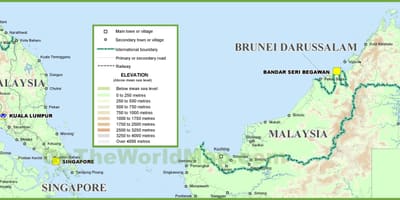 Malaysia địa lý bản đồ