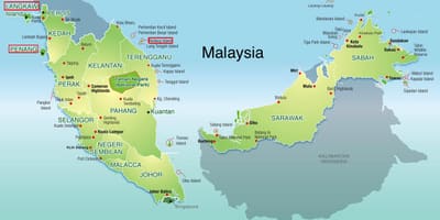 Bản đồ của malaysia khu nghỉ dưỡng