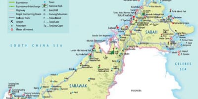 Bản đồ của malaysia công viên quốc gia
