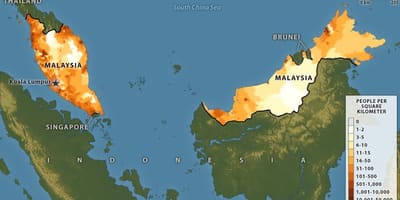 Malaysia mật độ dân bản đồ