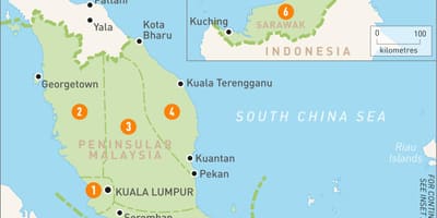 Malaysia khu vực bản đồ