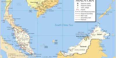 Bản đồ của malaysia sân bay