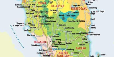 Bản đồ của tây malaysia